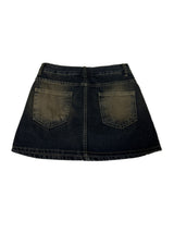 [BELT & INNER SHORTS] AUTUMN DENIM BROWN KHAKI DENIM SKIRT – SK