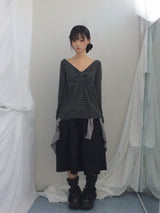 Ribbon Stripe Loose Top