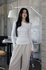 Carol Halter Off Shirring Tee