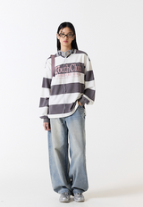 Youth-Club-Sporty-Stripe-Rugby-T-shirt - 2COLOR