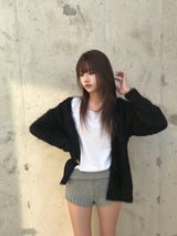 モヘアカーディガン