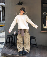 クルーウォッシュドバックアンダーポケットカーゴパンツ