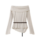 Savia Dot Frill Slim Top Set