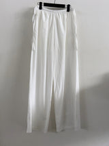 Delulu Waistband Nylon Strap Wide-Leg Long Pants 3 Colors