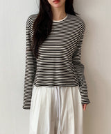 LM Border Rib Loose Round T-Shirt (3color)
