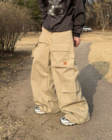 Utility Patch Wide Cargo Pants