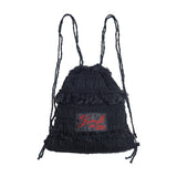 Lace string bag_black