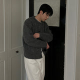 ALPACA ROUND KNIT CARDIGAN