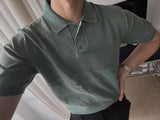 ASCLO Pigment Collar Short Sleeve Knit (5color)
