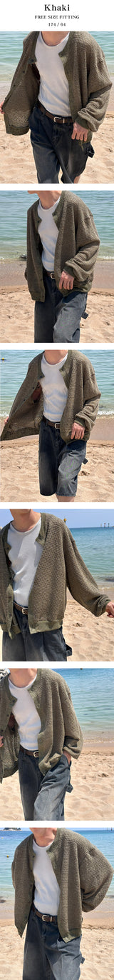 [Unisex] エスニックシースルーカーディガン(3color)