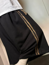 Two Track Side Pocket Military Elastic Bermuda Shorts 2color