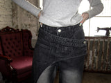 Wrap washing wide denim-PT