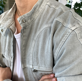  Filed Named Pigment Biker Jacket
