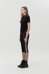 LINEポイントショートレギンス [BLACK]