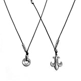 [SET] fleur & circle string necklace