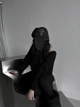 cross stud fur trapper hat