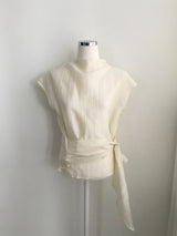 Moss wrap blouse
