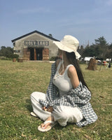 [MADE] Leon loose fit summer checkered shirt