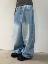 Bloom stud ballon denim pants(2color)