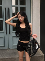 Flower Stud Halter Top