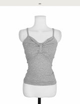 piz ribbon volume sleeveless top