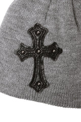 cross beanie (grey)