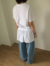 Eyelet Ruffle Crewneck T-Shirt (3color)