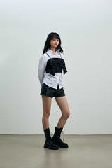 ARI RIBBON BUSTIER / BLACK