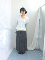 embossed shirring strap t
