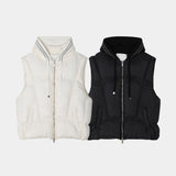 OWNニットウェアフーデッドパデッドベスト (2 colors）