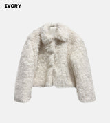 Chocolate Hairy Fur Jacket