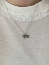 Spiral mini horse necklace