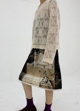 クロシェレースブラウスTシャツ (Beige)