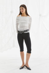 LACE OFF-SHOULDER LAYER TOP /  WHITE