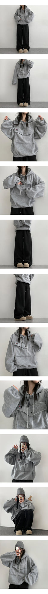 Issu napping hem string wide pants