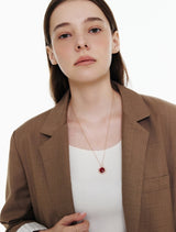 26SS★ [Premium Plating] Pennysense AB(P) Coin Necklace Black Agate