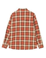 25FW ディストレスチェクコットンシャツ オレンジ