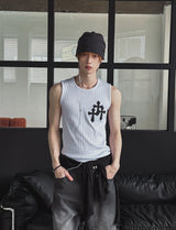 Cross Patch Ribbed Sleeveless