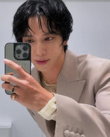 [Worn by SoYou, Jung Yong-hwa, Bvlgari Min-young] マラカイトスターエンブレム925シルバー+ 14kゴールドメッキ調整可能サイズリング R042-01G-M