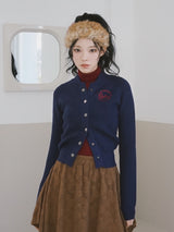 Real Button Embroidered Knit Cardigan
