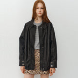 Oversized Fake Leather Blouson