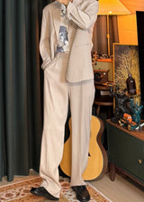 Linen loose-fit jacket 4COLOR