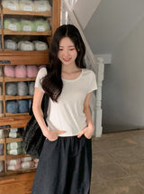 Soft Modal Basic Short Sleeve T-shirt (6color)