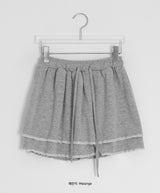 Mokan Lace Tiered Layered Mini Skirt