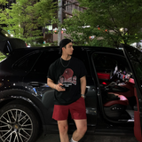 Liu Washing Cotton Banding Shorts