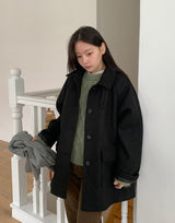 Pulky 2oz Quilted High Neck Half Coat