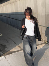 Zion Angora V-neck Loose Fit Knit Cardigan