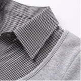 Tina Check Collar Layered Tee