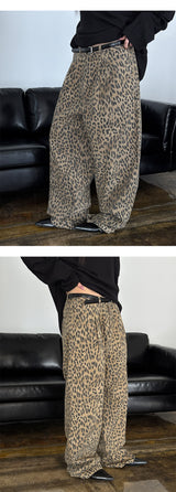 [Unisex] ツータックレオパードパンツ(3color)