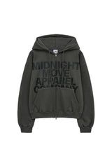 eagle hood zip up (dark grey)